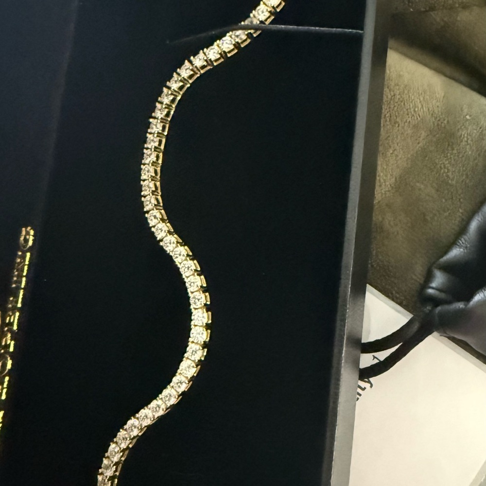Elegant Gold Bracelet with Austrian Crystals, 14K Overlay on Silver